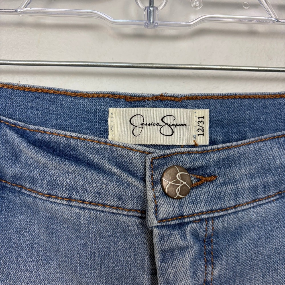 Jessica Simpson Chateau Forever‎ Denim Shorts Light Wash Jean Shorts Size 12 - Picture 2 of 4